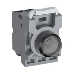 ABB MPPIECA101 Illuminated Pushbutton Kit 22mm Extended Maintained Clear 24VAC/DC 1NC