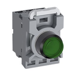 ABB MPPIEGA311 Illuminated Pushbutton Kit 22mm Extended Maintained Green 220VDC 1NO+1NC