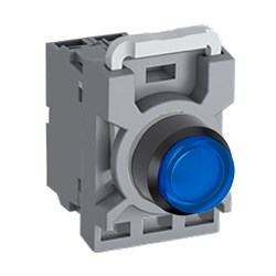 ABB MPPIELA010 Illuminated Pushbutton Kit 22mm Extended Maintained Blue 12VAC/DC 1NO