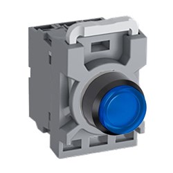 ABB MPPIELA011 Illuminated Pushbutton Kit 22mm Extended Maintained Blue 12VAC/DC 1NO+1NC