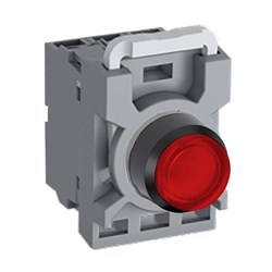 ABB MPPIERO211 Illuminated Pushbutton Kit 22mm Extended Momentary Red 110-130VAC/DC 1NO+1NC