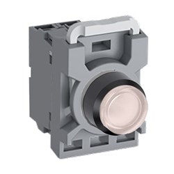 ABB MPPIEWA010 Illuminated Pushbutton Kit 22mm Extended Maintained White 12VAC/DC 1NO