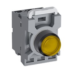 ABB MPPIEYA220 Illuminated Pushbutton Kit 22mm Extended Maintained Yellow 110-130VAC/DC 2NO