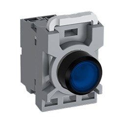 ABB MPPIFLA410 Illuminated Pushbutton Kit 22mm Flush Maintained Blue 230VAC/DC 1NO