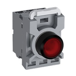 ABB MPPIFRA311 Illuminated Pushbutton Kit 22mm Flush Maintained Red 220VDC 1NO+1NC