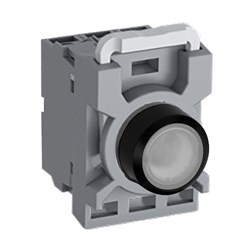 ABB MPPIFWA111 Illuminated Pushbutton Kit 22mm Flush Maintained White 24VAC/DC 1NO+1NC