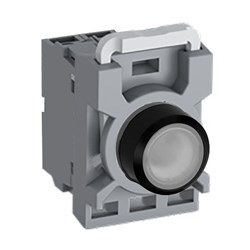 ABB MPPIFWA201 Illuminated Pushbutton Kit 22mm Flush Maintained White 110-130VAC/DC 1NC