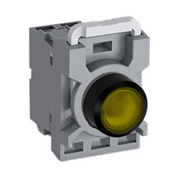 ABB MPPIFYA401 Illuminated Pushbutton Kit 22mm Flush Maintained Yellow 230VAC/DC 1NC