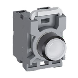 ABB MPPNECO11 Non-Illuminated Pushbutton Kit 22mm Extended Momentary Clear 1NO+1NC