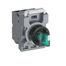 ABB MPS2ISAACG602 Selector Switch Kit Green 220VDC 2Position 2NC Illuminated Maintained Short Handle Plastic A C