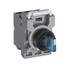ABB MPS2ISABCL111 Selector Switch Kit Blue 24VAC/DC 2Position 1NO+1NC Illuminated Maintained Short Handle
