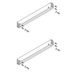 Elsteel MR13010 Mount Plate Support Rail Mild Steel RAL9010 White