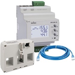 SELEC KIT: MRJ4M-SL METER + 2 X 2M RJ45 CABLE + 2 X 125A CT 21X25MM MRJ4MSL-125A21/25-K