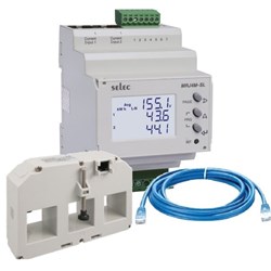 SELEC KIT: MRJ4M-SL METER + 2 X 2M RJ45 CABLE + 2 X 400A CT 31X31MM MRJ4MSL-400A31/31-K