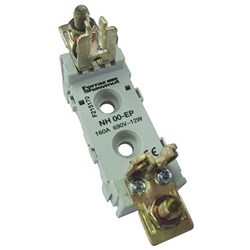 Mersen NH00GBASE Fuse Base NH00 Fuse 160A 690VAC/DC 1-P Open Base IP20 Terminals For: NHG00 M000 M00