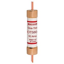 Mersen OTS80 Fast-Acting General Purpose Fuse 80A 600/300VAC/DC Class K5 1.31 in Dia x 7.88 in L Blade Terminal