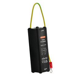 Novaris RJ45-1CAT6 Network Protector 1kA 2kA 5kA 10kA 4VAC RJ45 Socket Rack Mount 28mm H Steel IP20