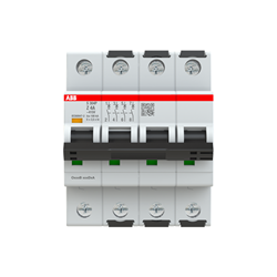 ABB S304PZ4 Miniature Circuit Breaker 25 kA 4-P 4A 415VAC Z-Curve