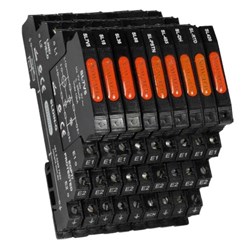 Novaris SL36-G Slimline Signal Line Protector 5kA 10kA 34VDC TS35 102mm H IP20