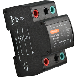Novaris SSP1-20-100-275 Surge Protector 6.25kA 15kA 1 PH 20A 100kA 230VAC TS35 Panel Mount Metal IP20