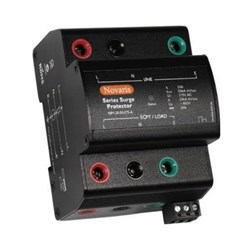 Novaris SSP1-63-100-275 Surge Protector 6.25kA 15kA 1 PH 63A 100kA 230VAC TS35 Panel Mount Metal IP20