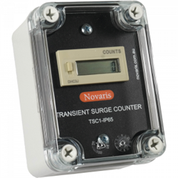 Novaris TSC1-IP65-COVER Transient Surge Counter W/Cover 100A 200kA Clamp Mount IP67