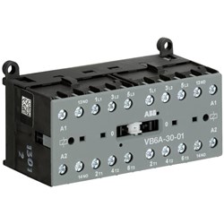 ABB VB6A300180 Mini Contactor 3P 3NO 6A 4kW 220-240VAC Screw Rail Mount
