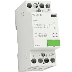 ELKO VS425-04/24V Installation Contactor 4P 25A 24VAC/DC DIN Rail Mount