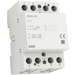 ELKO VS463-31/230V Installation Contactor 4P 63A 230VAC/DC DIN Rail Mount
