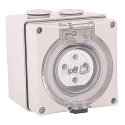 IPD W66US520 Unswitched Socket 5 Round-Pin 3-Ph 20A 500VAC/DC IP66 Polycarbonate