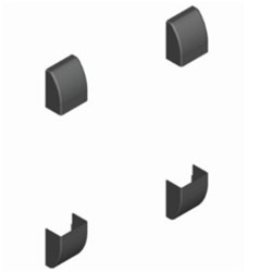 Elsteel WBC50595 Wall Mount Bracket Cover Set of 4