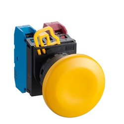 IDEC YW1B-A4E01Y Non-Illuminated Pushbutton 40mm Mushroom Maintained Yellow 1NC
