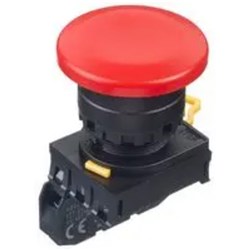 IDEC YW1B-A4E10R Non-Illuminated Pushbutton 40mm Mushroom Maintained Red 1NO