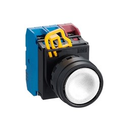 IDEC YW1B-M1E10W-HS Non-Illuminated Pushbutton 22mm Flush Momentary White 1NO