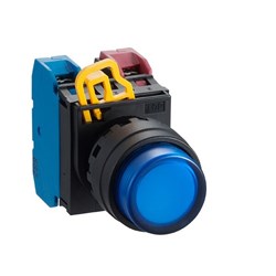 IDEC YW1L-M2E10Q7Y Illuminated Pushbutton 22mm Extended Momentary Yellow 24VAC/DC 1NO
