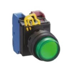 IDEC YW1L-M2E11Q7G Illuminated Pushbutton 22mm Extended Momentary Green 24VAC/DC 1NO+1NC