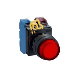 IDEC YW1L-M2E11Q7R Illuminated Pushbutton 22mm Extended Momentary Red 24VAC/DC 1NO+1NC