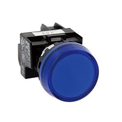 IDEC YW1P-1BEQM3S Flush Pilot Light Blue 230/240VDC 22mm Dia Mount Hole