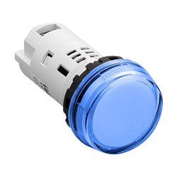 IDEC YW1P-1BUQ4S-HS Unibody Pilot Light Blue 24VDC 22mm Dia Mount Hole