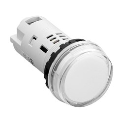 IDEC YW1P-1BUQM3PW-HS Unibody Pilot Light Pure White 230/240VAC 22mm Dia Mount Hole