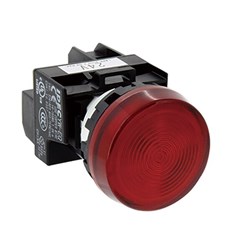 IDEC YW1P-1EQM3R Flush Pilot Light Red 230/240VDC 22mm Dia Mount Hole