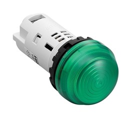 IDEC YW1P-2UQ3G Unibody Pilot Light LED Green 12VDC 22mm Dia Mount Hole