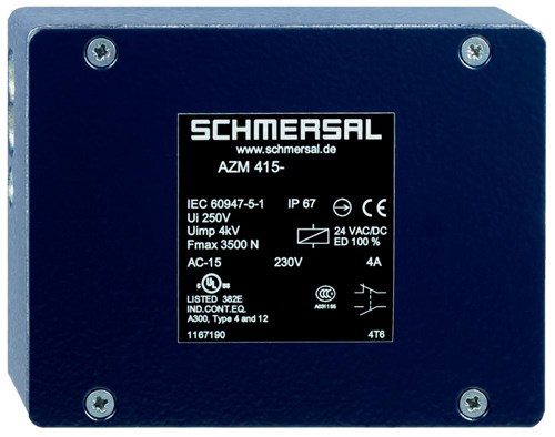 SCHMERSAL AZM 415-22ZPKA-M20 24VAC /DCSOLENOID INTERLOCK 101164463