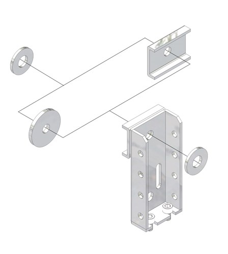 ELSTEEL EARTH BRACKET WITH NEUTRAL 2x10x10 UPWARDS BECN21101