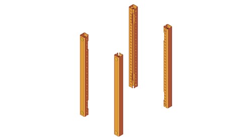 ELSTEEL CORNER BAR ORANGE RAL2000, COMPLETE 1200mm 10271 CB10271A