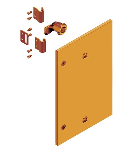 ELSTEEL DO10631A DOOR 1.5MM ORANGE RAL2000,  400 X 600MM 10631