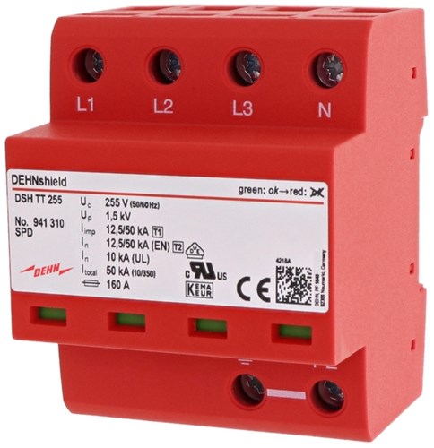 DEHN APPL.-OPT. COMBINED ARRESTER DEHNSHIELD TYPE 1+2 F. 3