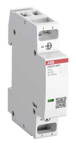 ABB ESB16-20N-06 INSTALLATION CONTACTOR (NO) 16 A - 2 NO - 0 NC - 230 V - CONTROL CIRCUIT DC ESB1620N06