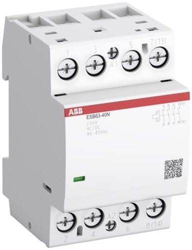 ABB ESB63-22N-06 INSTALLATION CONTACTOR (NC) 30 A - 2 NO - 2 NC - 230 V - CONTROL CIRCUIT 400 HZ ESB6322N06