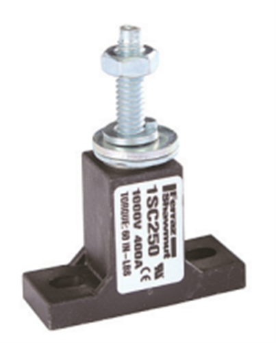 MERSEN MOUNTING BLOCK KIT. 1000V AC 400A MOUNTING BLOCK 35MM HIGH UP TO 25MM DIA, 1SC250 LSCR1-K